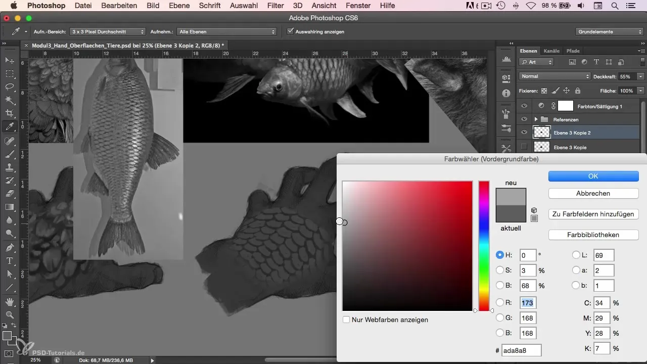 Effectively painting scales with Photoshop – step by step