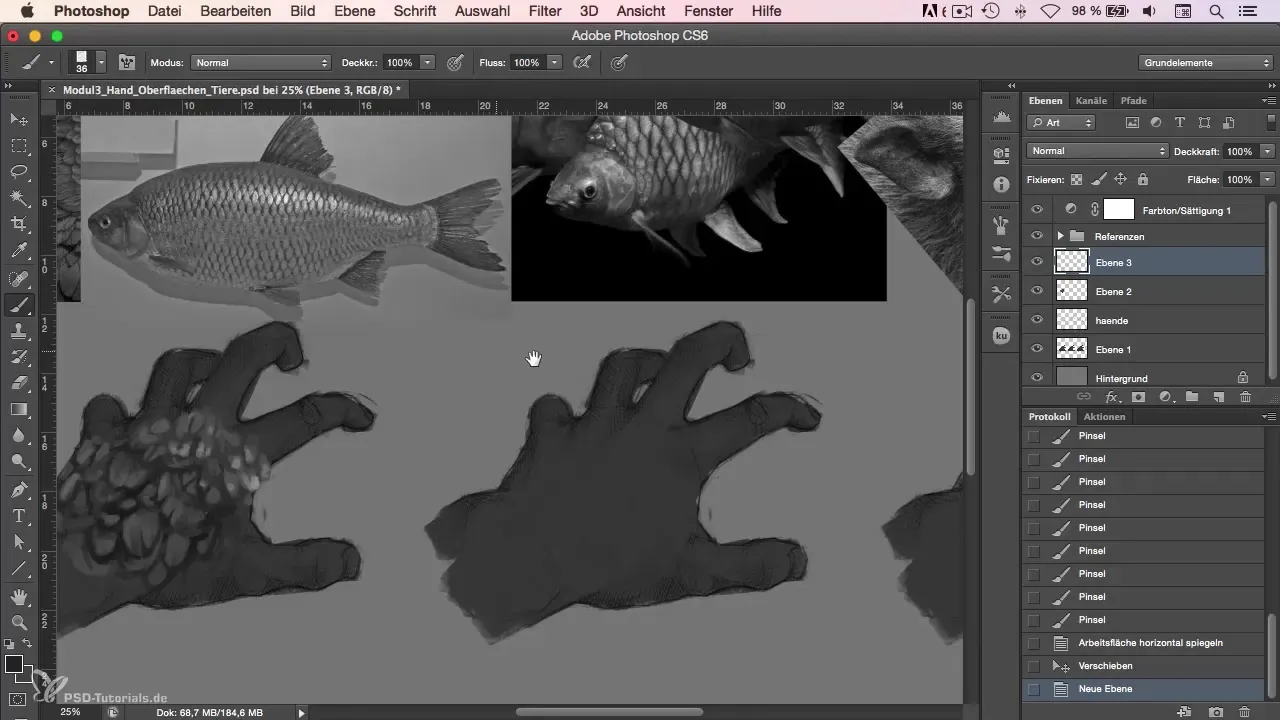 Effectively paint scales with Photoshop – step by step