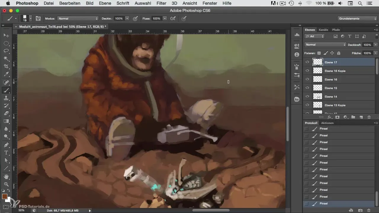 Vivid details and lighting effects in character painting
