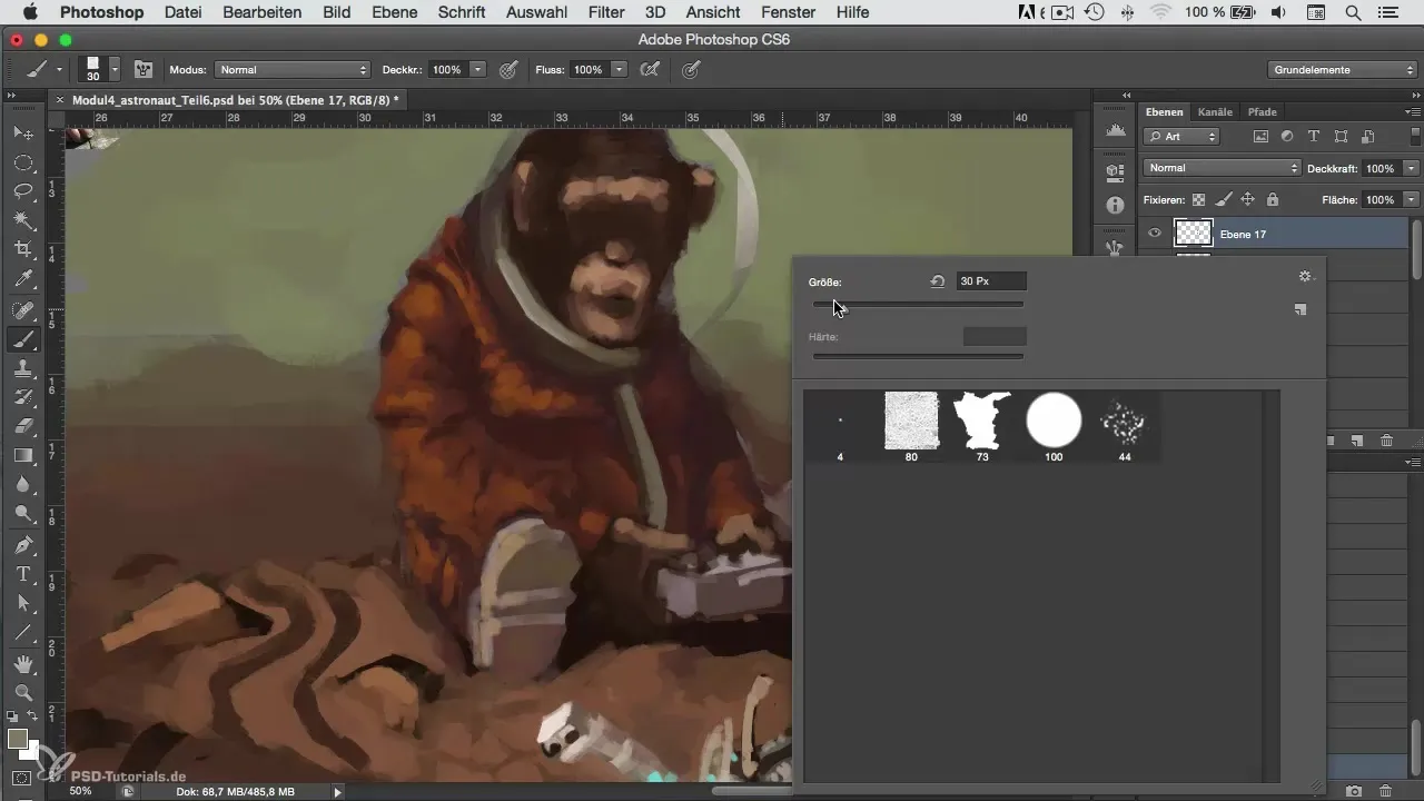 Vivid details and light effects in character painting