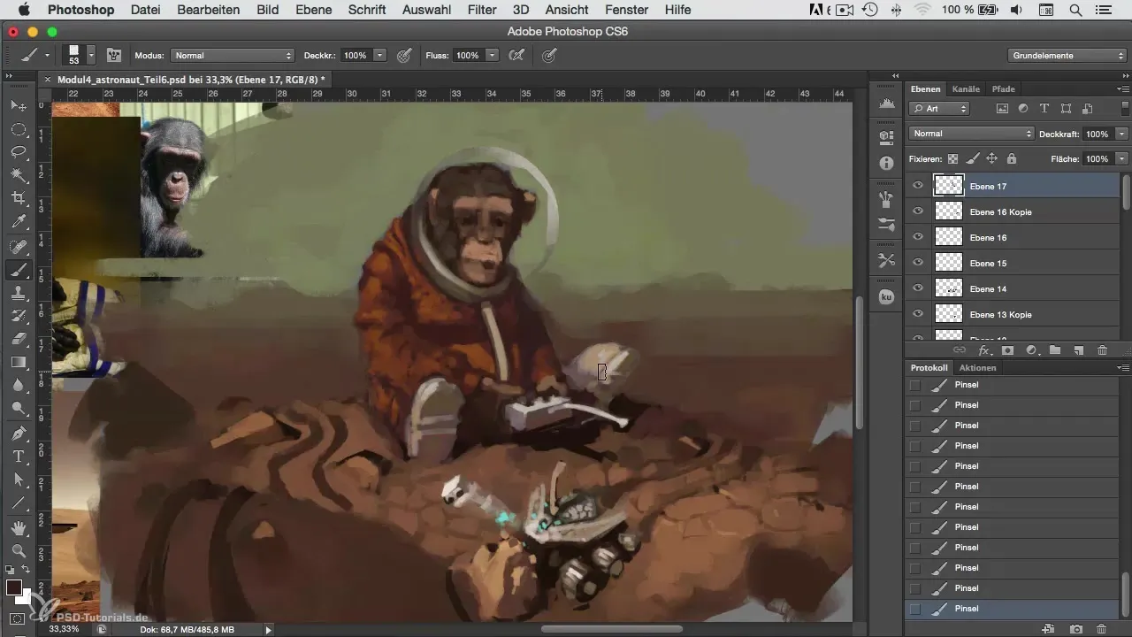 Vivid details and lighting effects in character painting