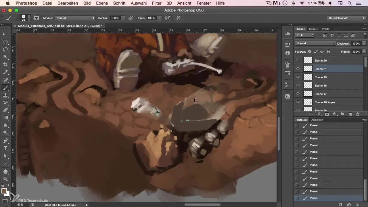 Completion and creative effects in character painting