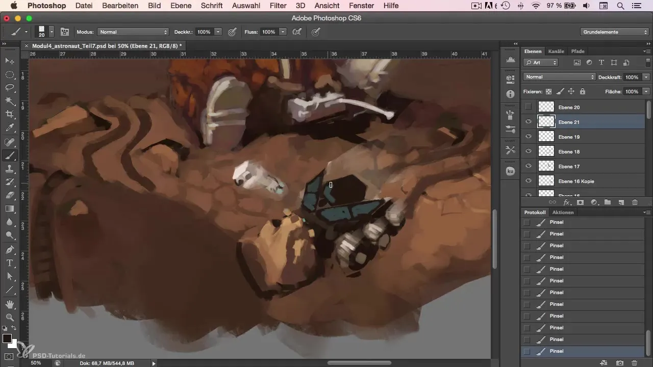 Completion and creative effects in character painting