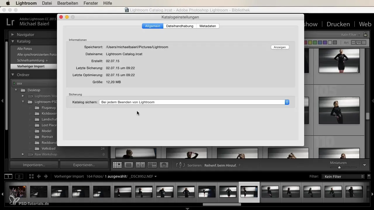 Essentials of the catalog settings in Lightroom