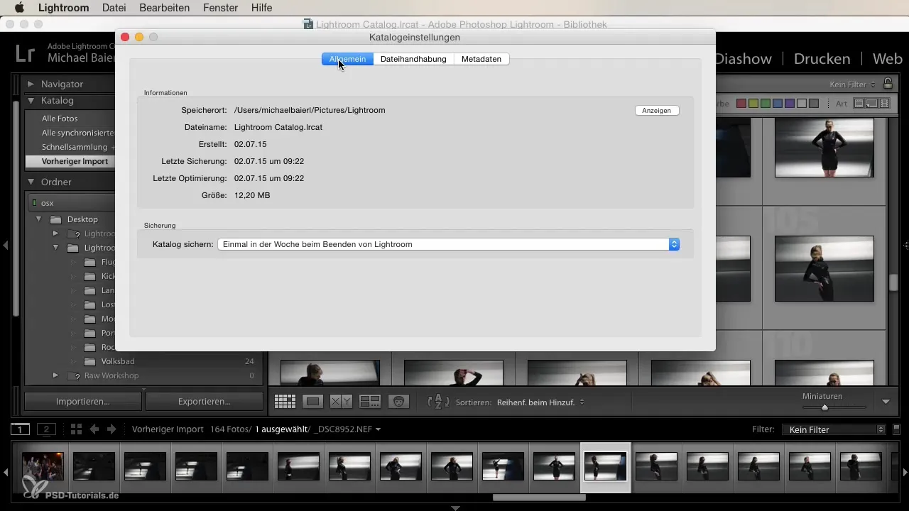Essentials of the catalog settings in Lightroom