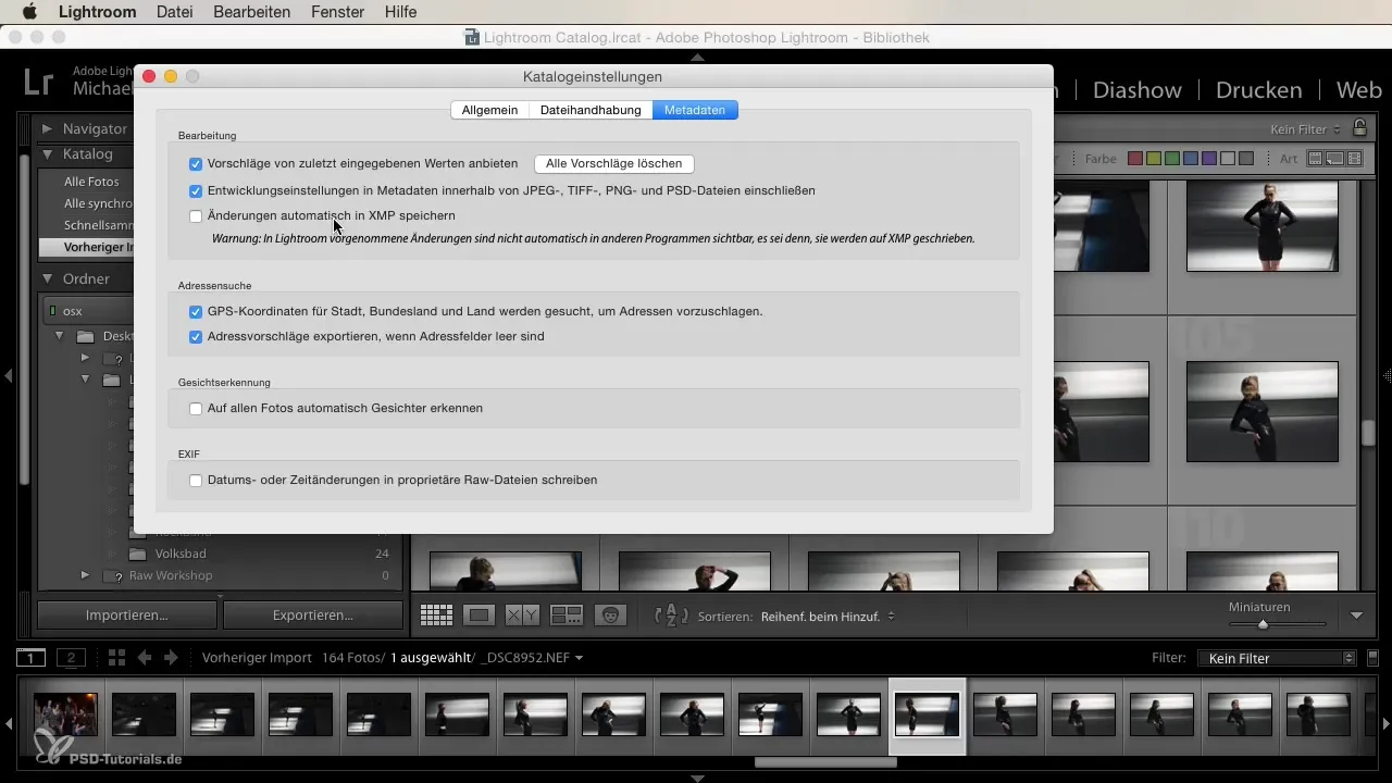 Essentials of the catalog settings in Lightroom