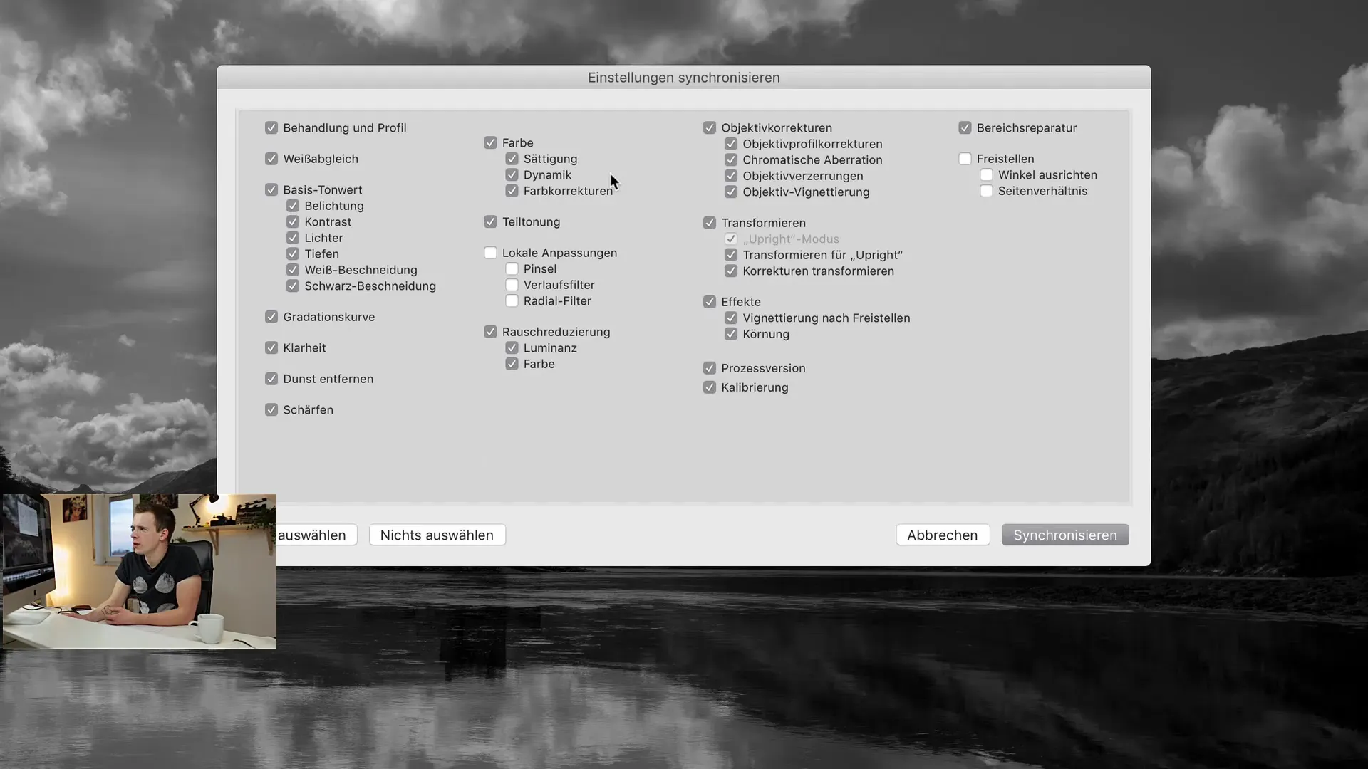 Sincronizarea eficientă a setărilor de dezvoltare în Lightroom Classic CC