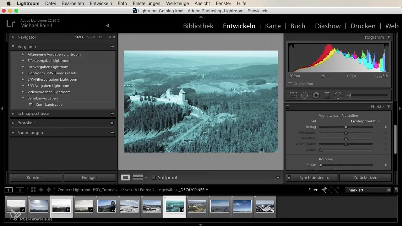 Vorher/Nachher-Vergleich in Lightroom für Einsteiger nutzen