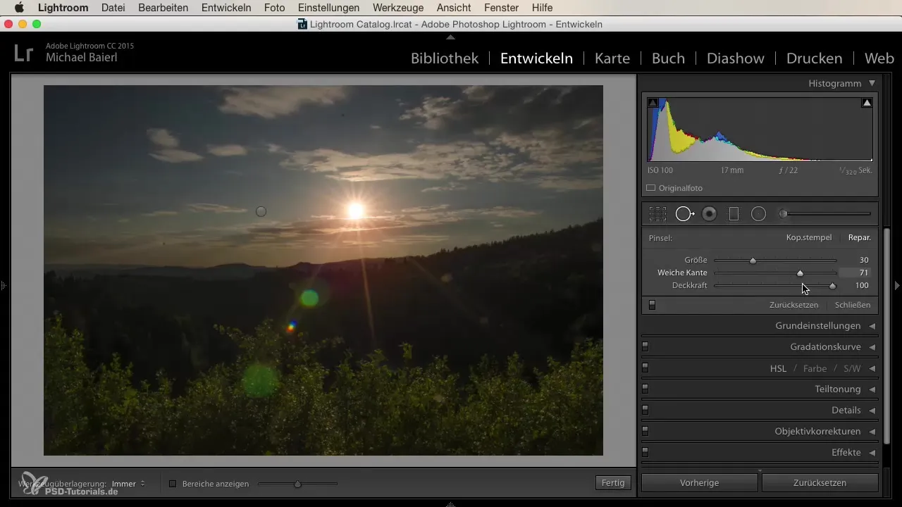 Retouching made easy with the spot healing tool