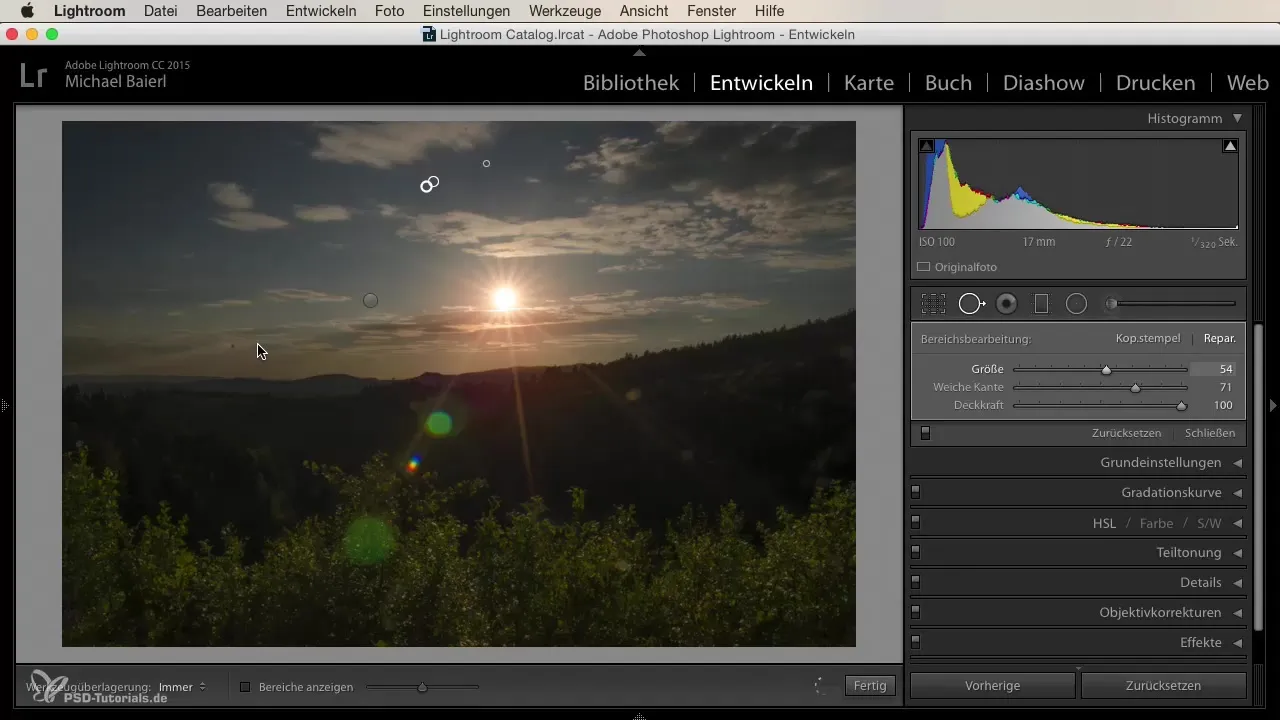 Retouching made easy with the healing brush