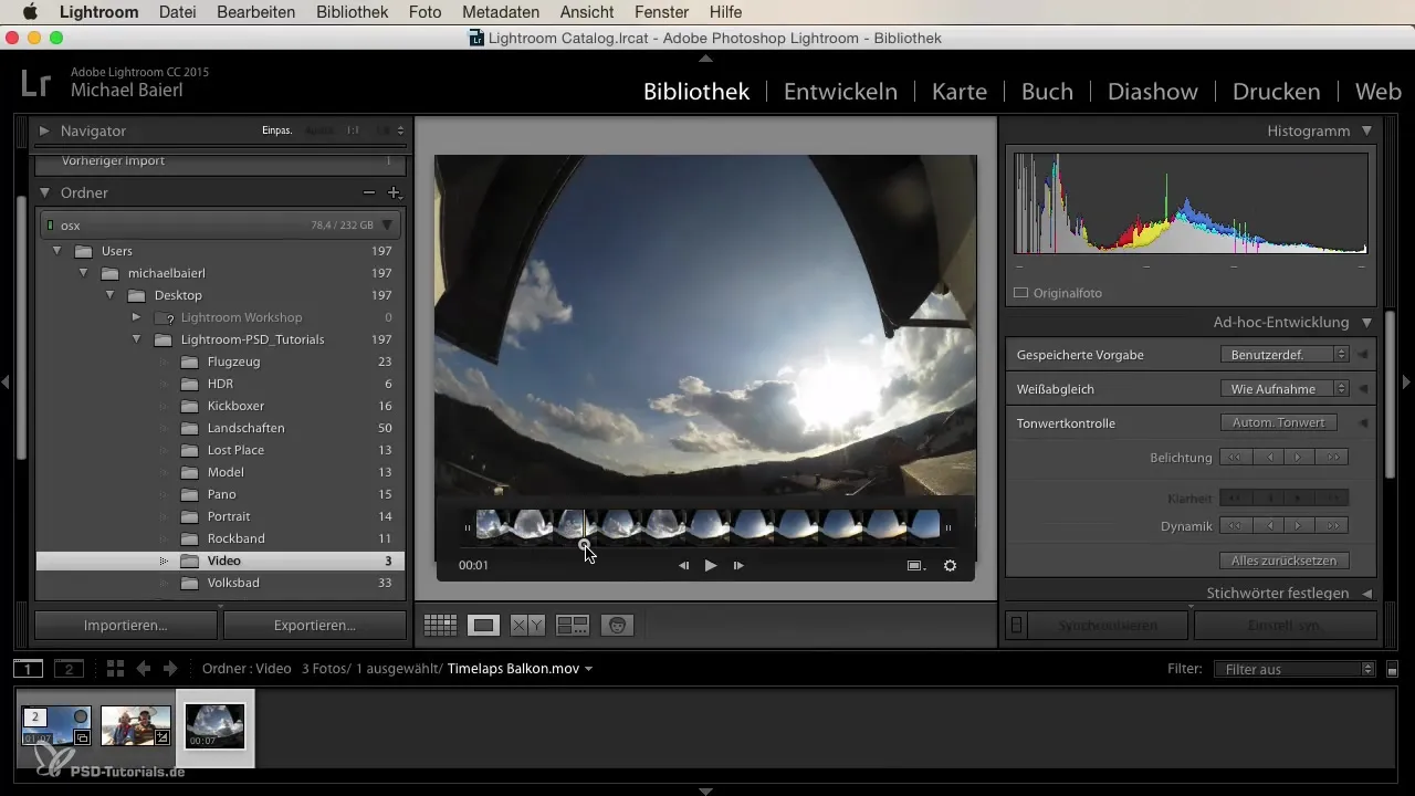 Creare immagini fisse da video - Lightroom reso facile
