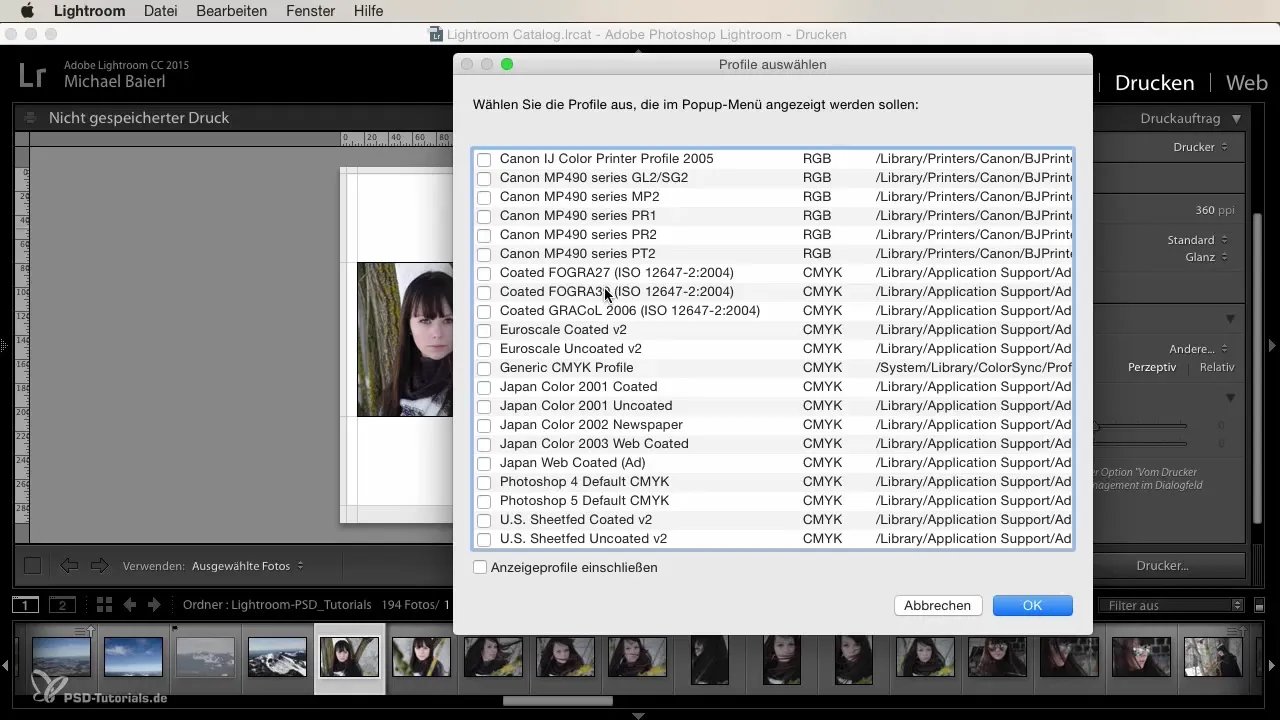 Lightroom color space settings for successful printing