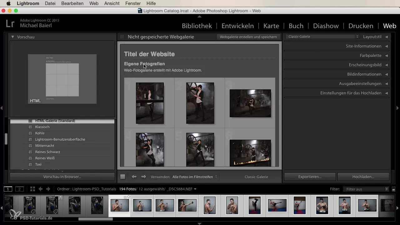 Crear una webgalerie con Lightroom para fotógrafos