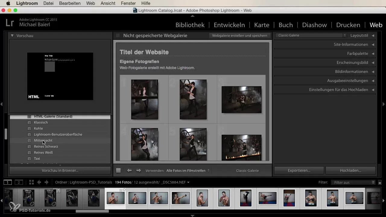 Crear una galería web con Lightroom para fotógrafos