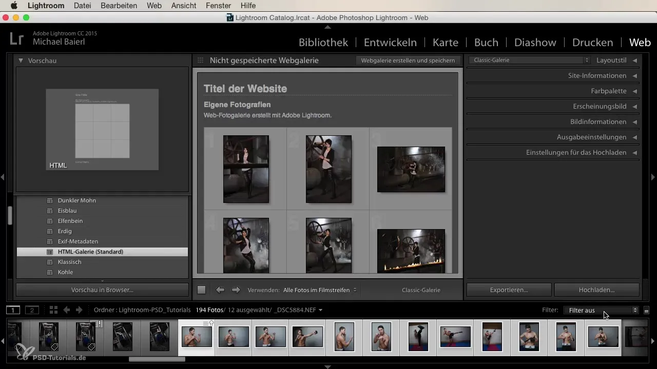 Crear una galería web con Lightroom para fotógrafos