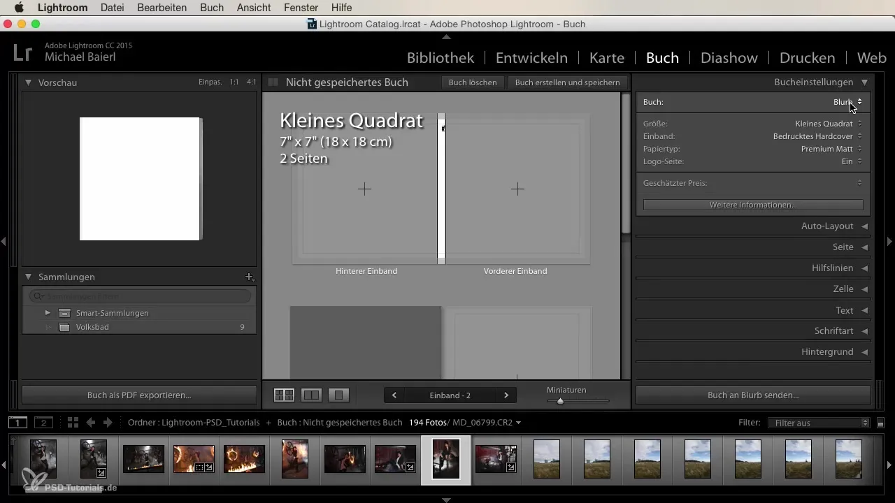 Crearea unui layout de Fotobuch în Lightroom