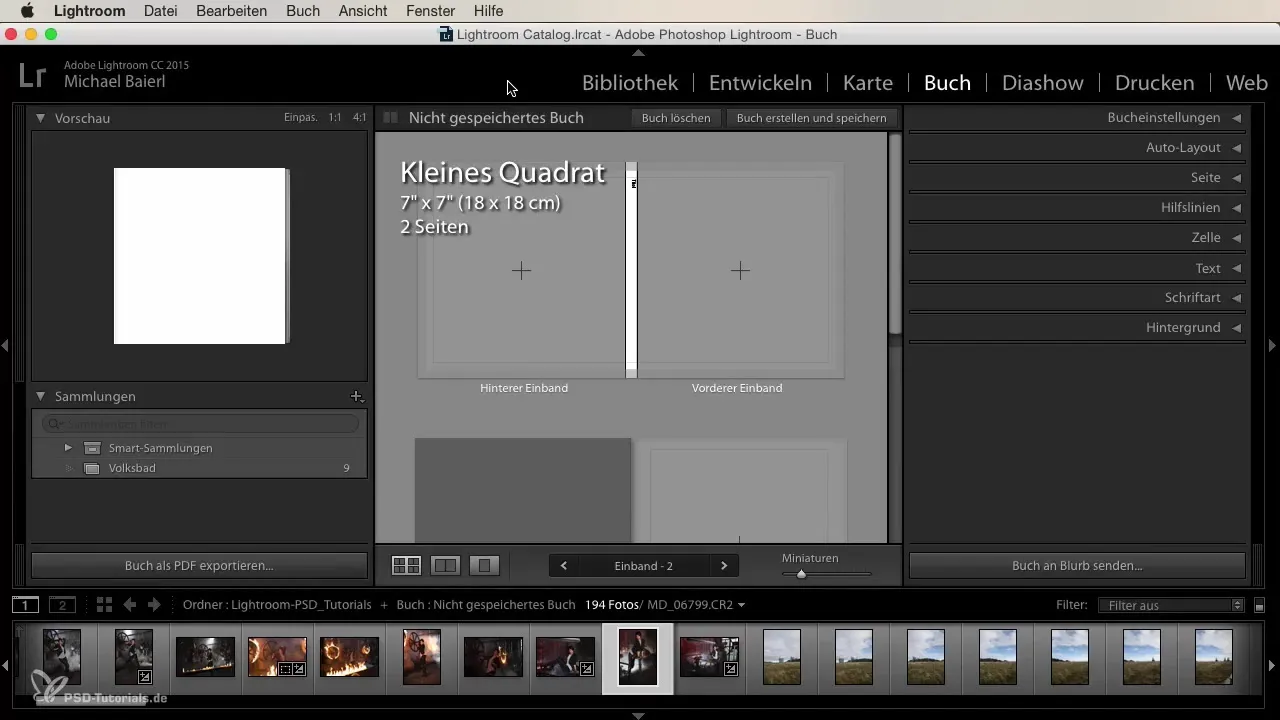 Crearea unui layout de Fotobuch în Lightroom