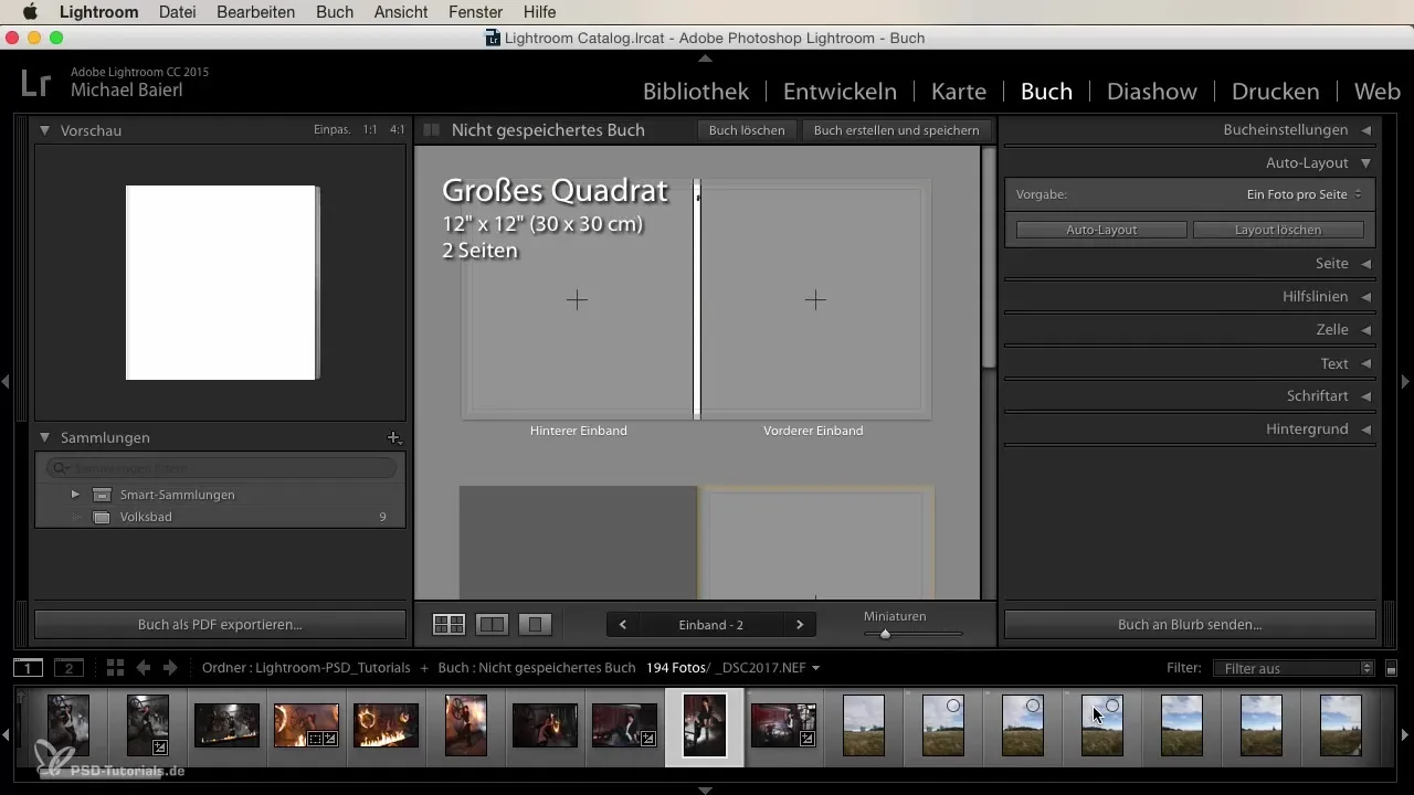 Crearea layout-ului pentru Fotobuch în Lightroom
