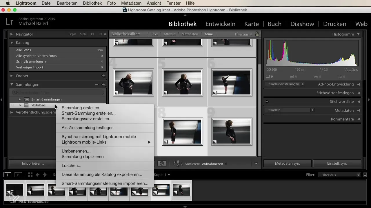 Pubblicazione efficiente di collezioni in Lightroom