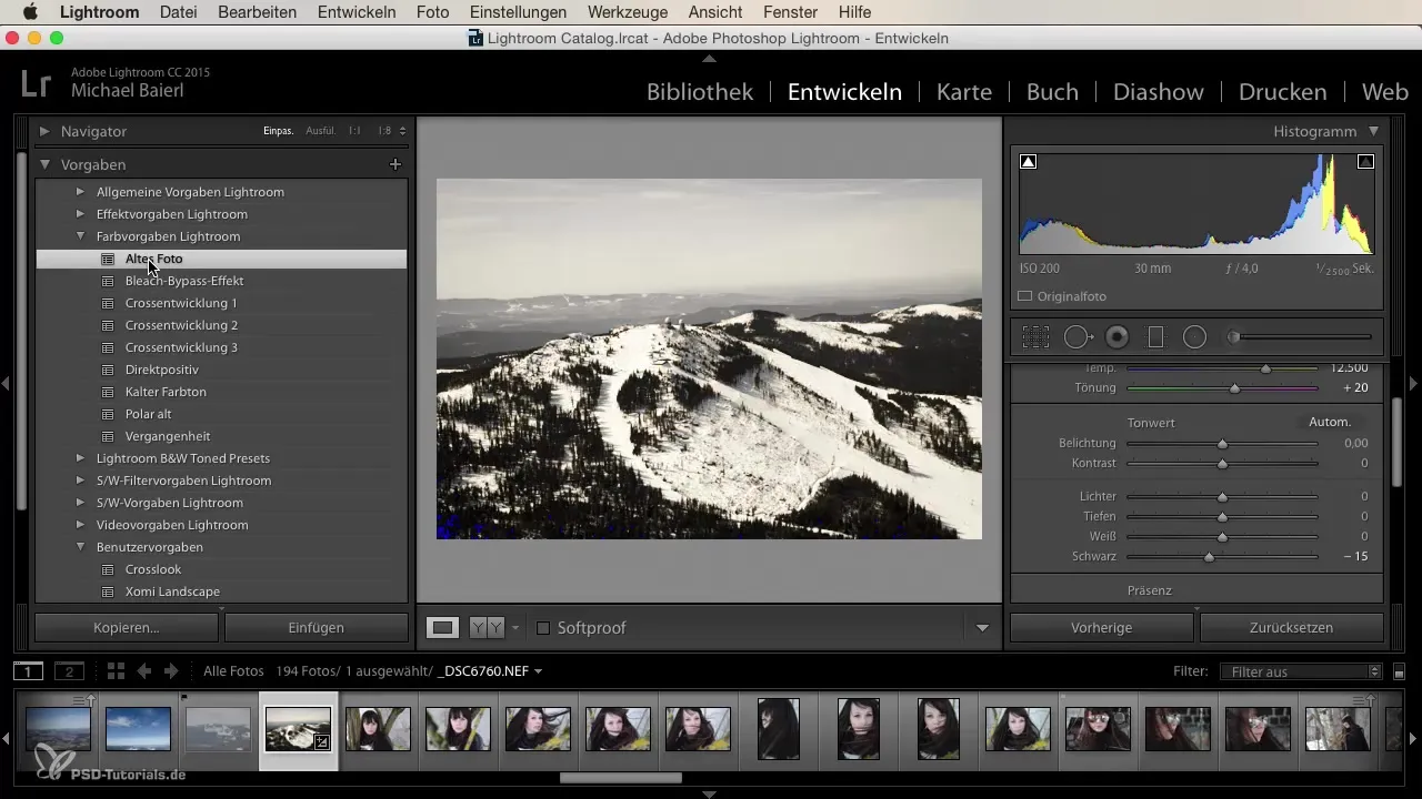 Crear presets creativos en Lightroom