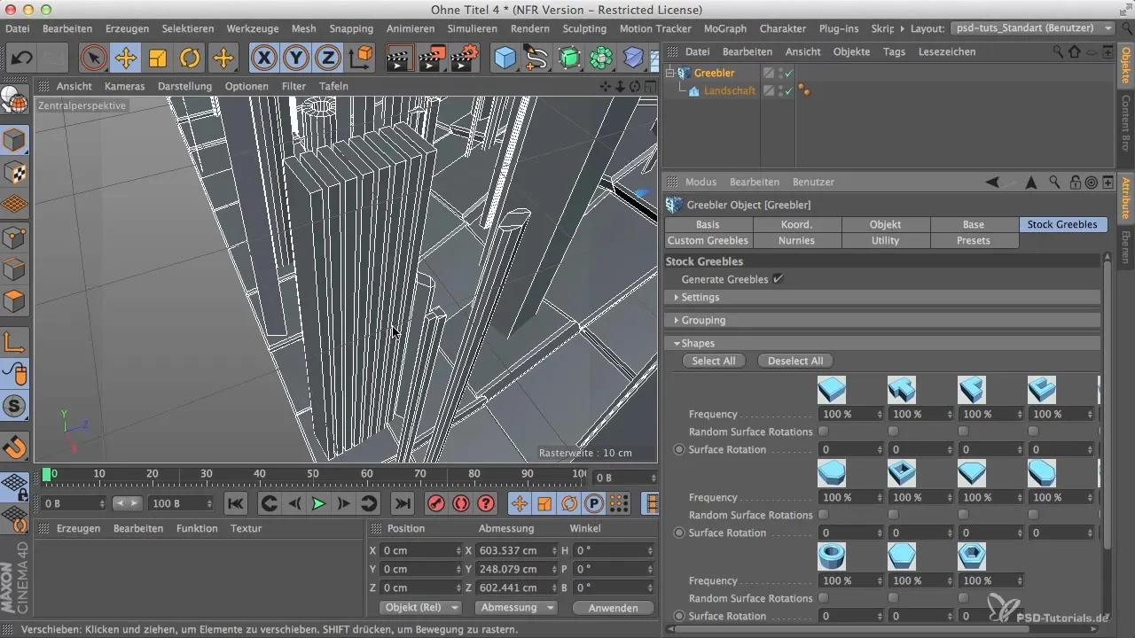 Ефективно керувати формами Greebler у Cinema 4D
