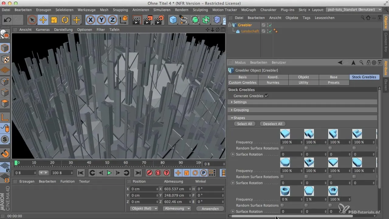Ефективно керувати формами Greebler в Cinema 4D