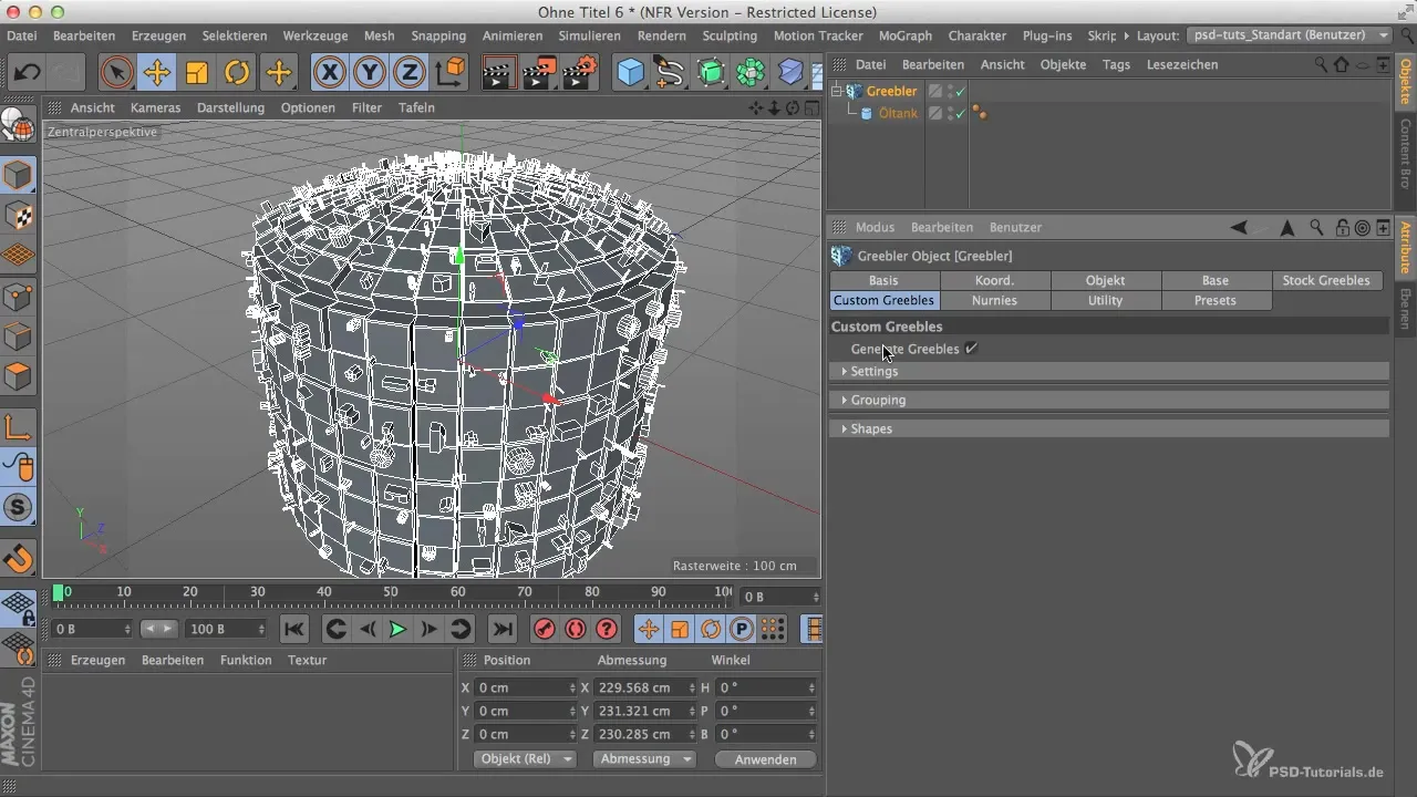 Використовувати індивідуальні Greebles у Cinema 4D