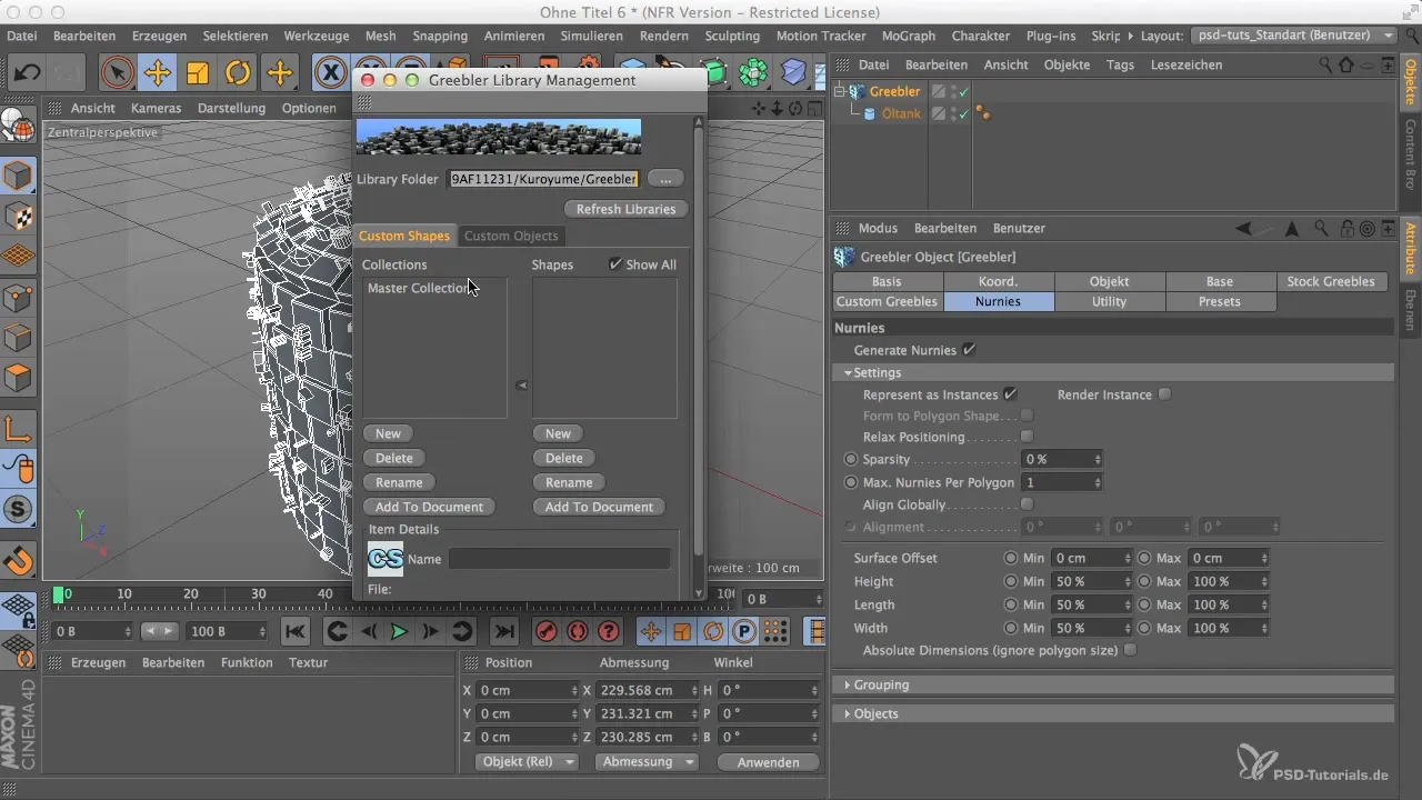 Індивідуальні Greebles у Cinema 4D використовувати