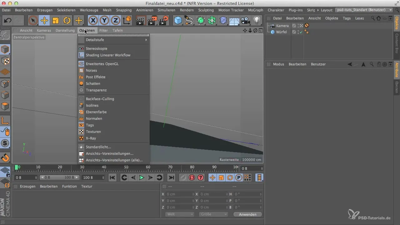 Оптимальний вигляд сцени в Cinema 4D для Photoshop