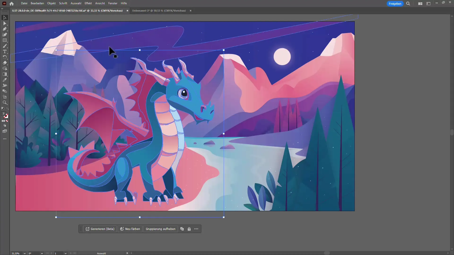 Naujausios AI funkcijos Illustrator CC 2024