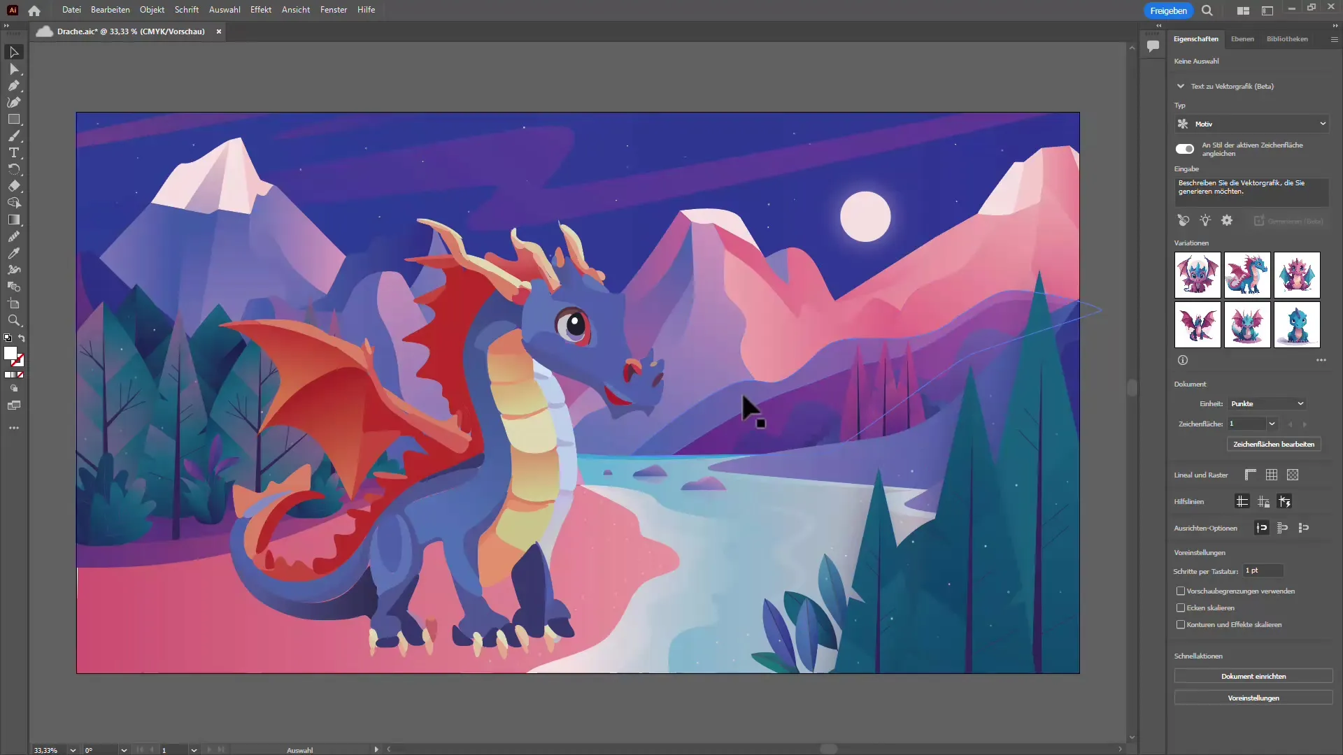 Naujausios AI funkcijos Illustrator CC 2024