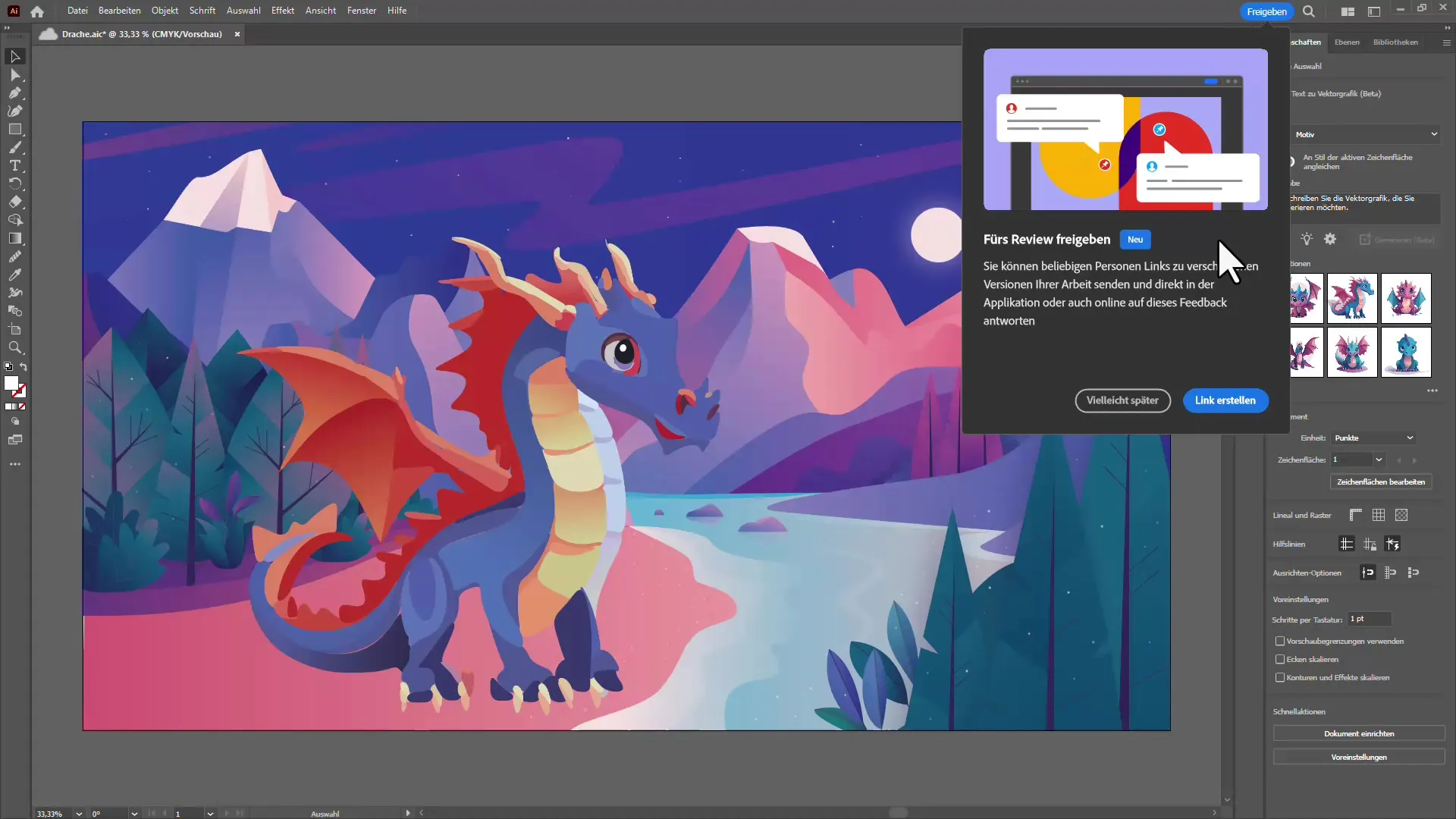 Naujausios KI funkcijos Illustrator CC 2024
