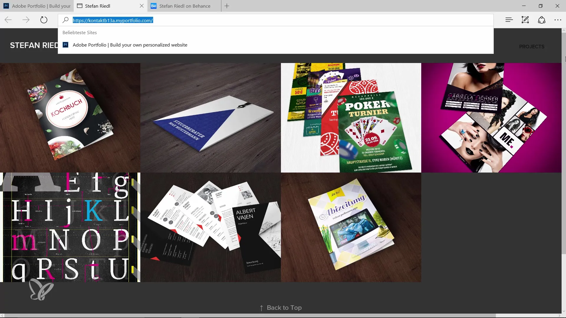 Designs nemt offentliggøre med Adobe Portfolio