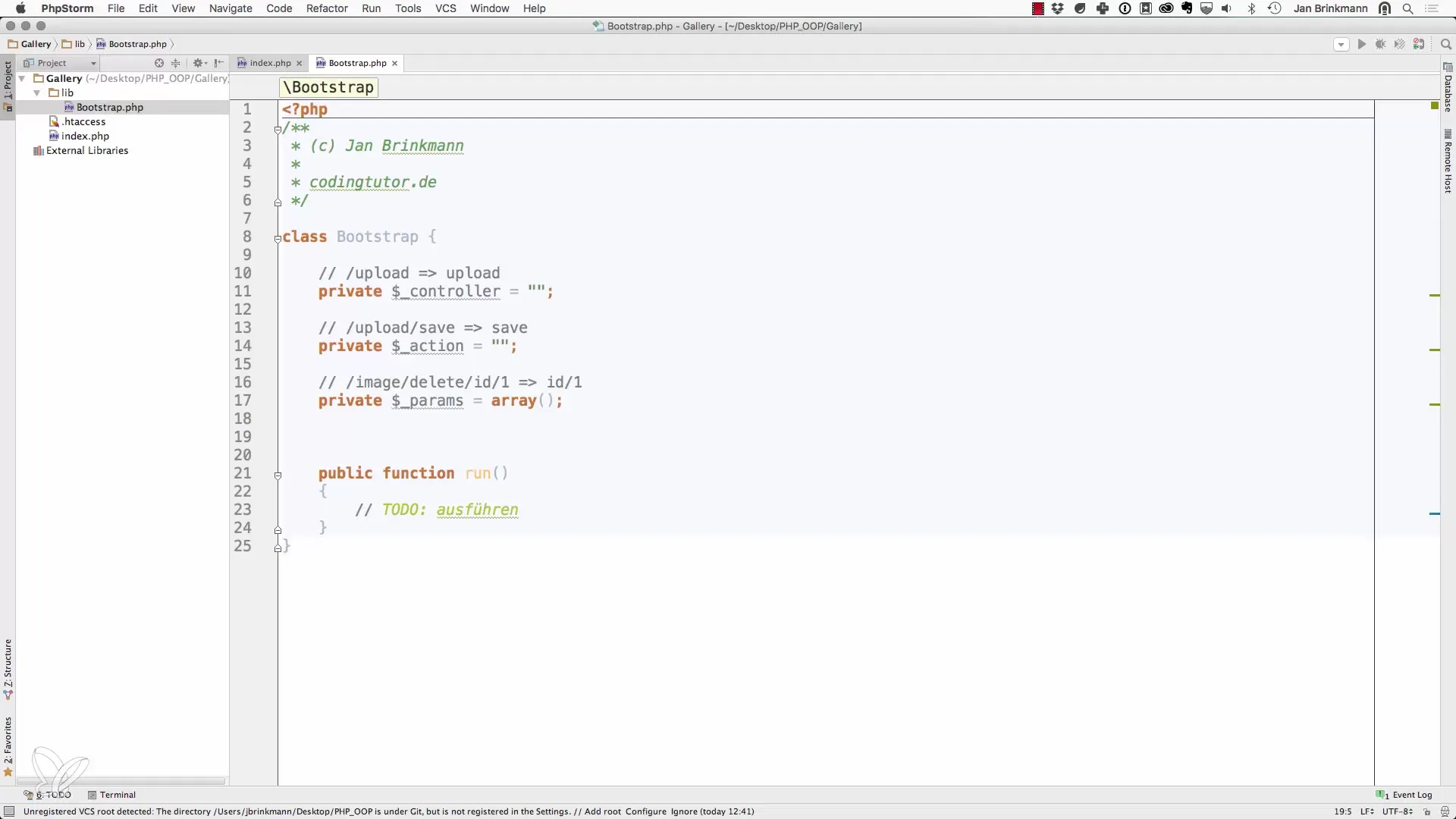 URL-behandling med Bootstrap-klass i PHP