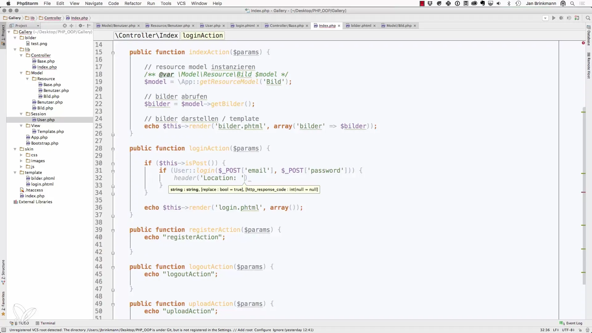 Benutzeranmeldung mit PHP und Session-Management