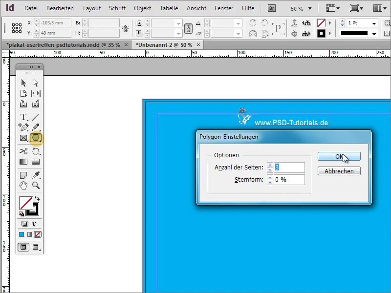 Mengedit poster di Adobe InDesign - Bagian 1: Efek sinar