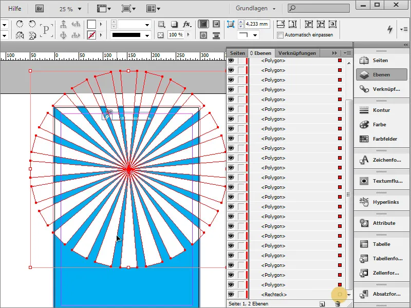 Merancang poster di Adobe InDesign - Bagian 1: Efek sinar