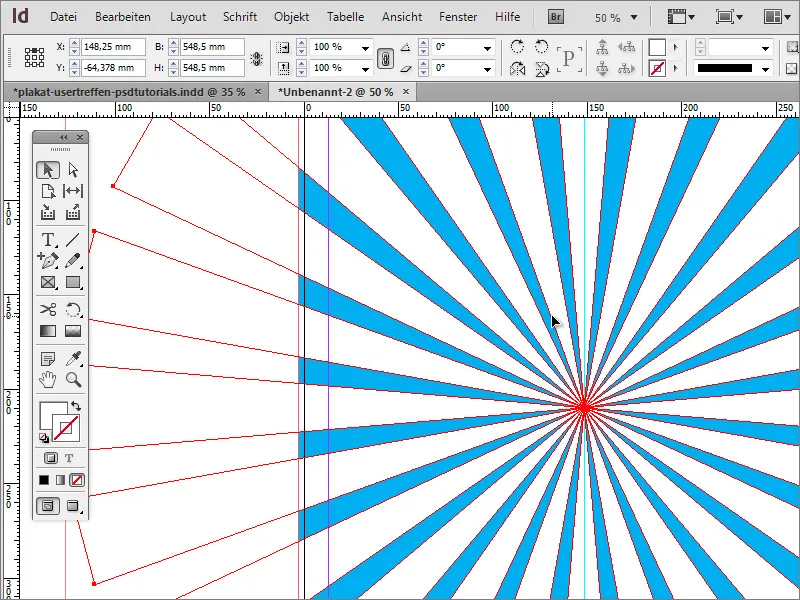 Mendesain poster di Adobe InDesign - Bagian 1: Efek sinar