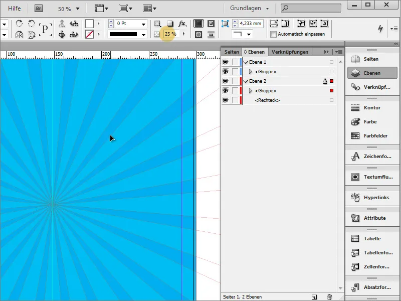 Membuat poster di Adobe InDesign - Bagian 1: Efek sinar