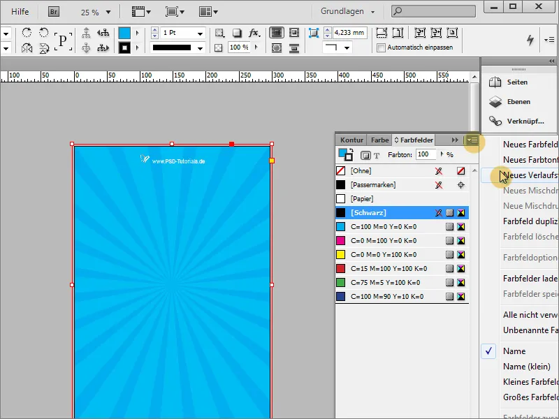 Membuat poster di Adobe InDesign - Bagian 1: Efek sinar