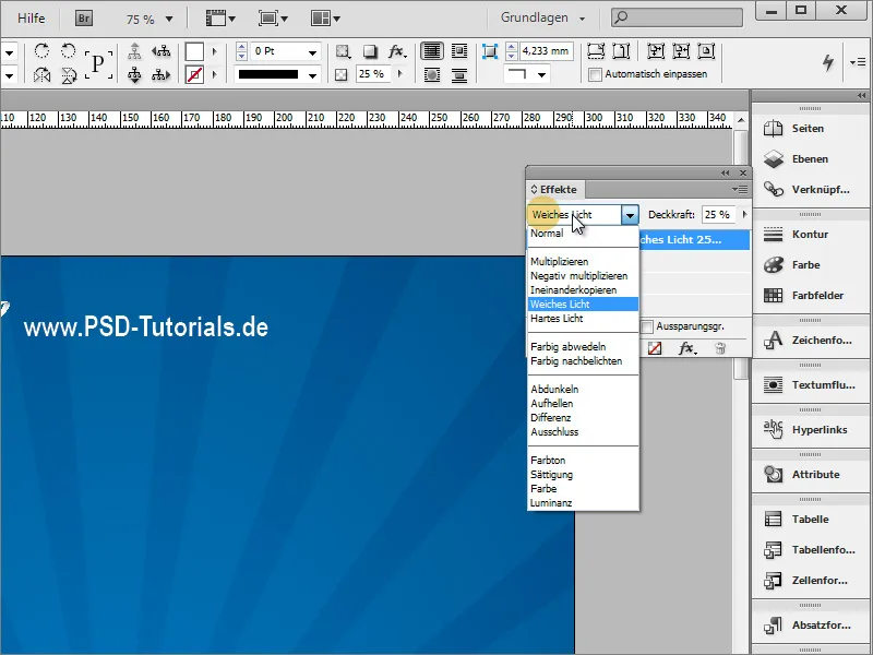 Mendesain poster di Adobe InDesign - Bagian 1: Efek sinar.