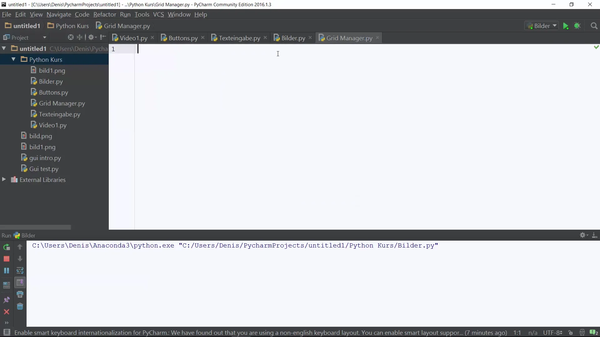 Guida per principianti all'uso del Tkinter Grid-Manager