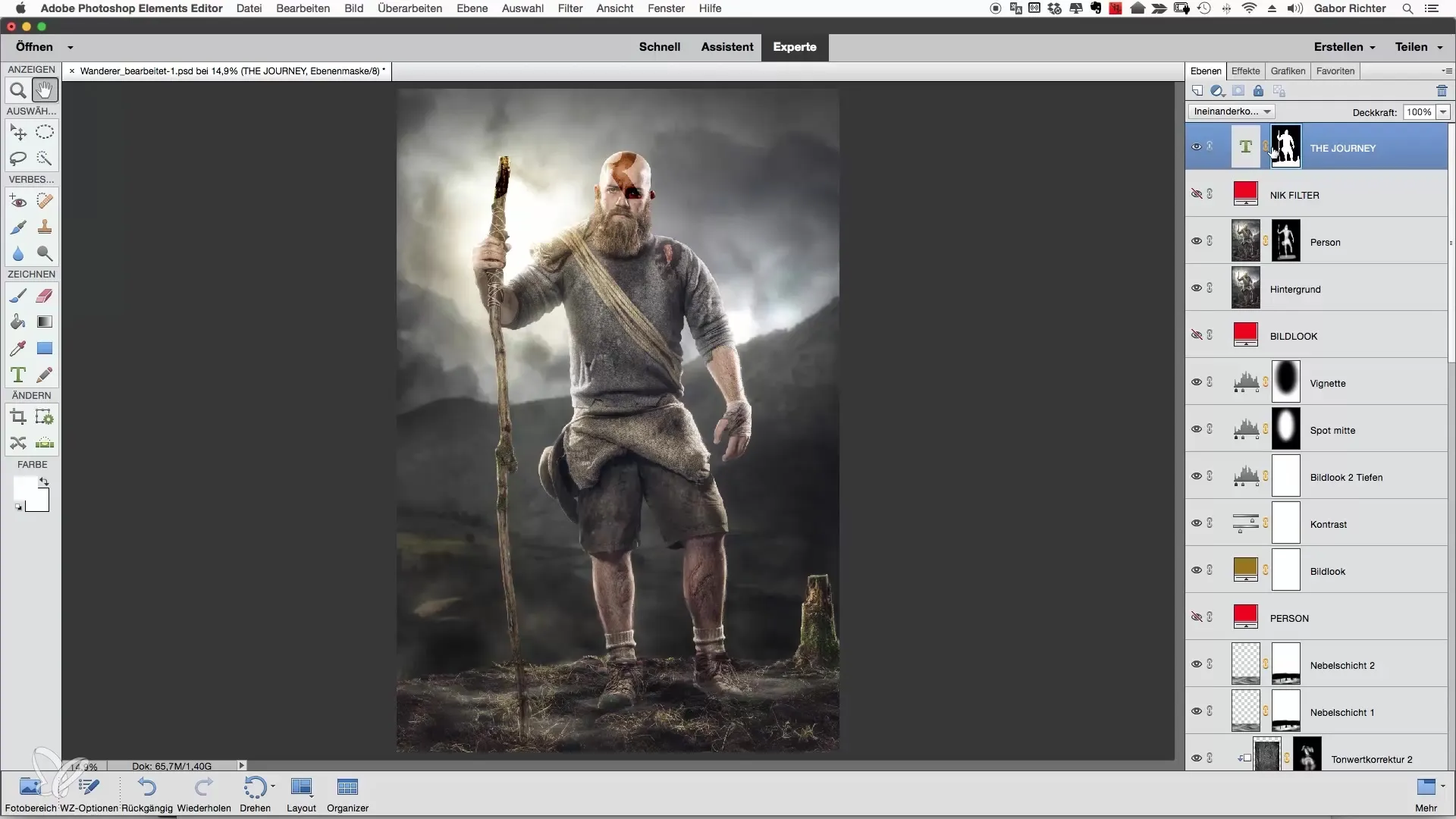 Bruke stilige skrifter effektivt i Photoshop Elements