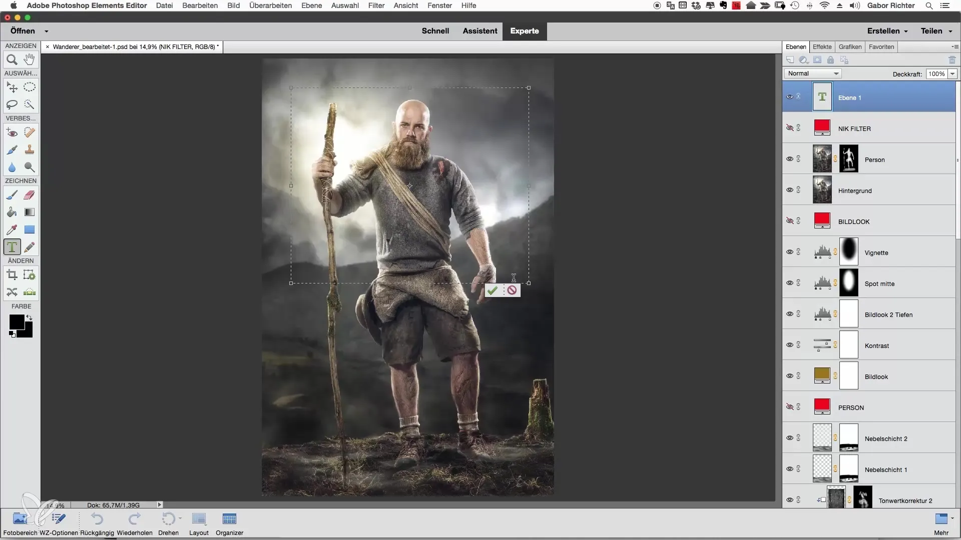 Stilig skrifttype effektiv i Photoshop Elements bruke