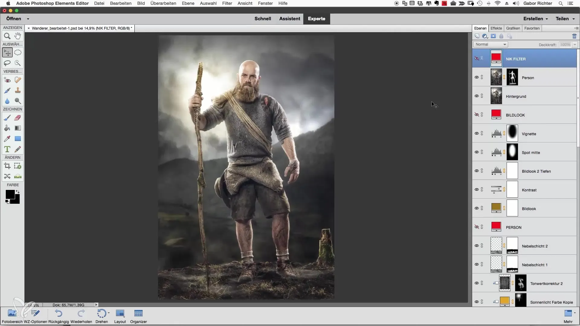 Stilig skrifttype effektivt i Photoshop Elements bruke