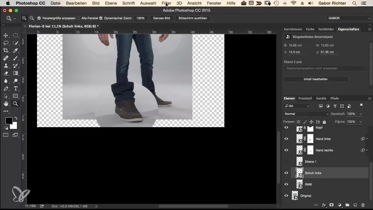 Effektive Vergrößerung von Comic-Füßen für Charakterdesign