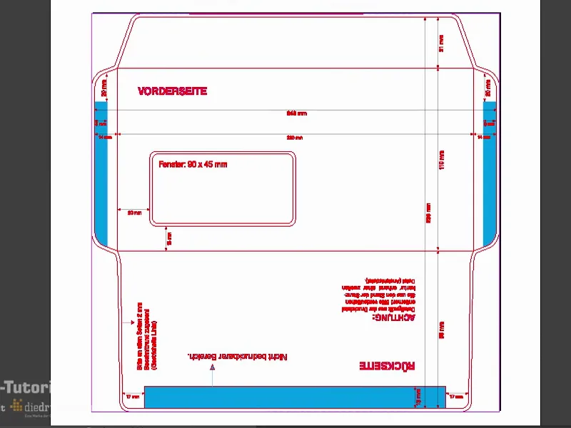 Pregătirea generală pentru printare și designul plicurilor într-un aspect profesional de afaceri.