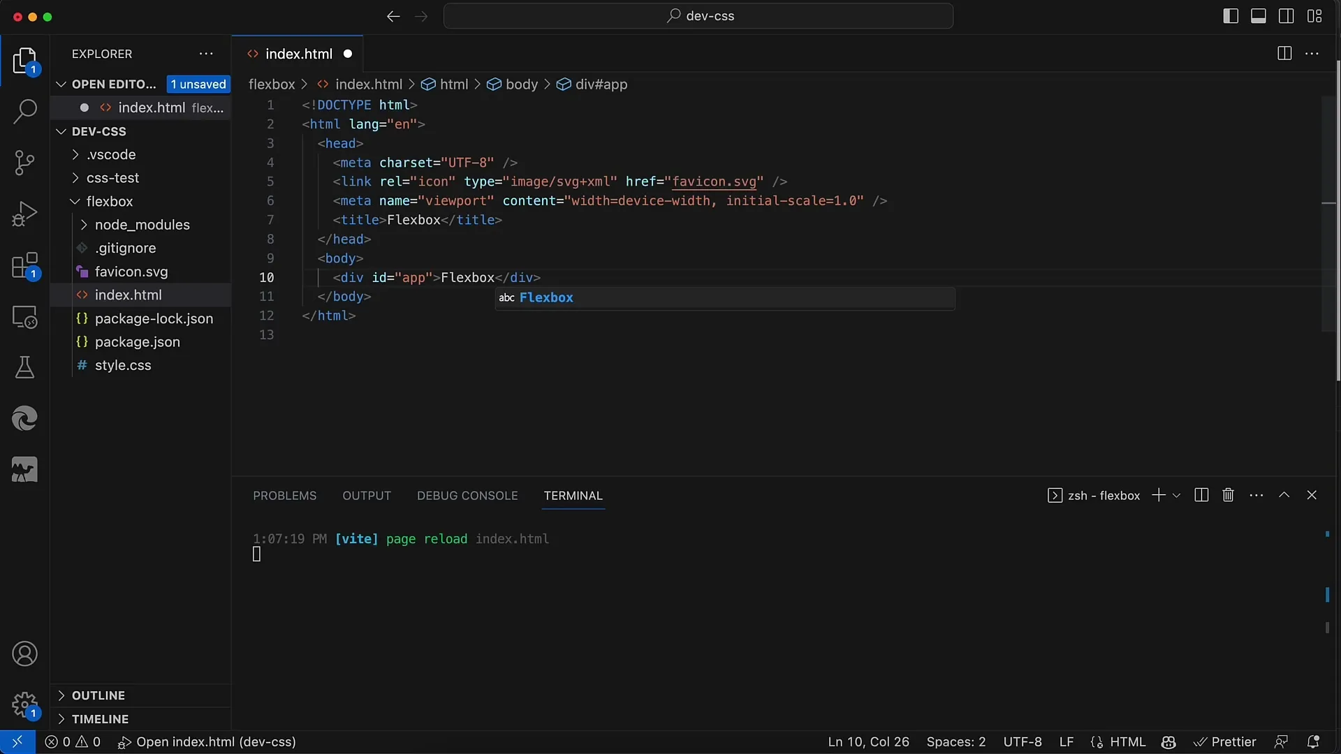 Flexboks i CSS & HTML: Sette opp det innledende prosjektet