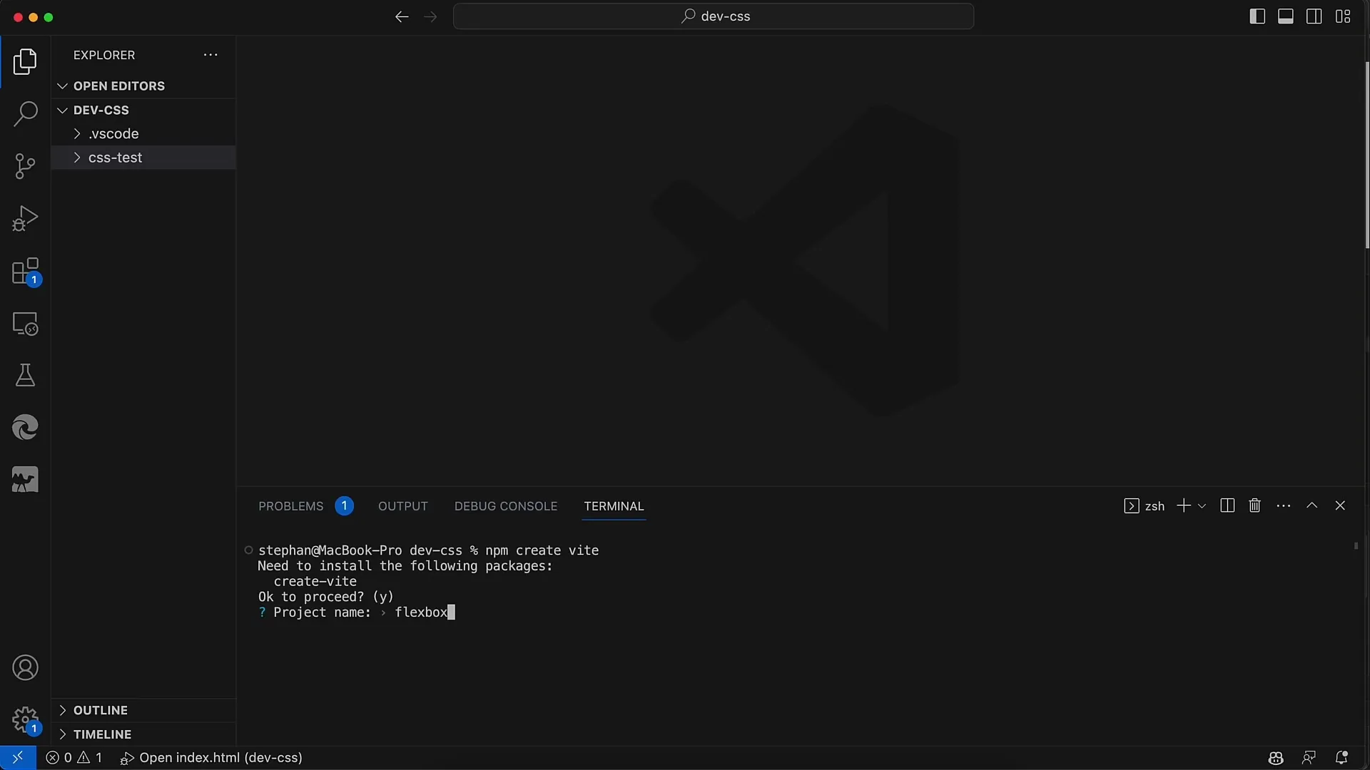 Flexboks i CSS & HTML: Oppsett av det initielle prosjektet