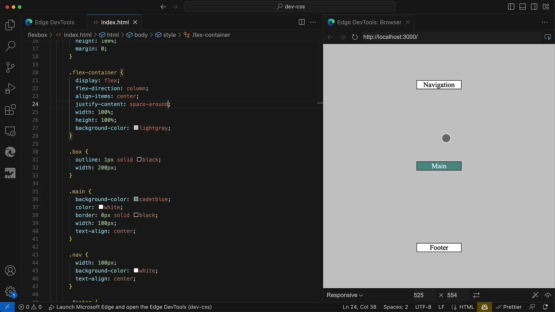 Flexbox v CSS a HTML: Návody na zarovnání v hlavní ose